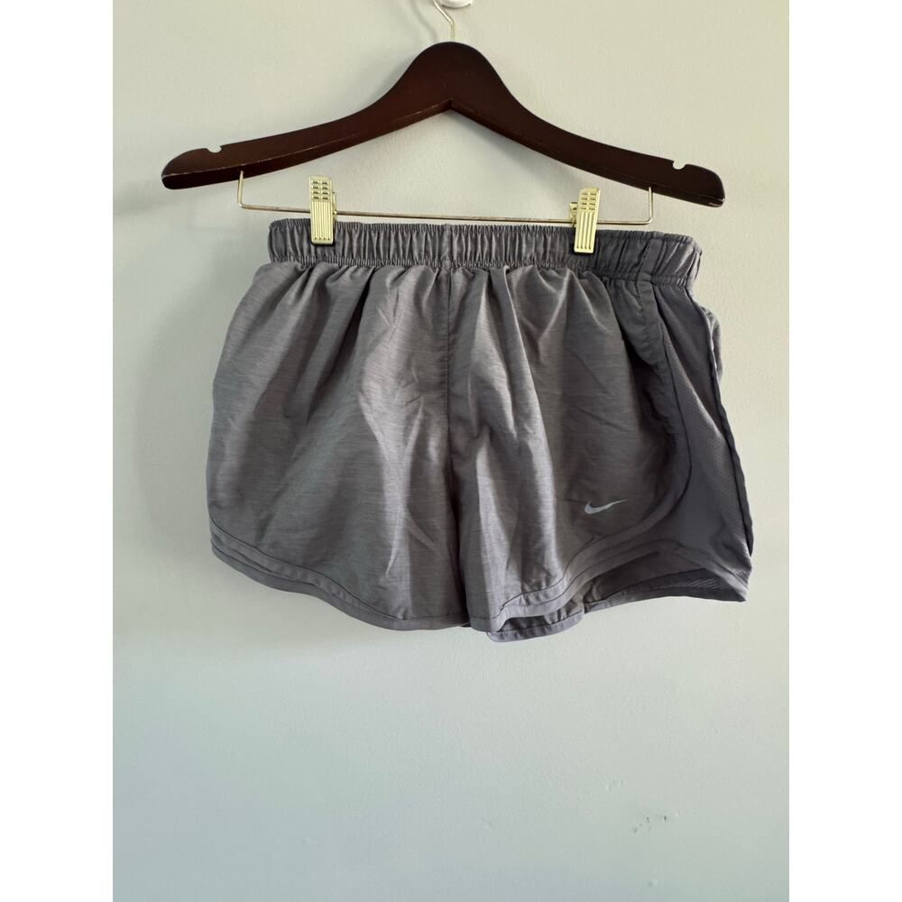 Nike Dri-FIT Women’s Gray Running Athletic Shorts Elastic Waist Size Large